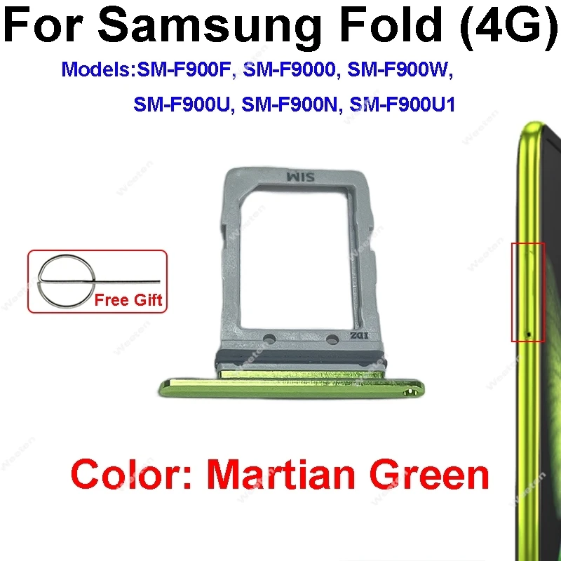 Держатель лотка для SIM-карты Samsung Galaxy Z Fold 1 2 3 4 Fold2 Fold3 Fold4 F9000 F9160 F9260 F9360 Адаптер слота