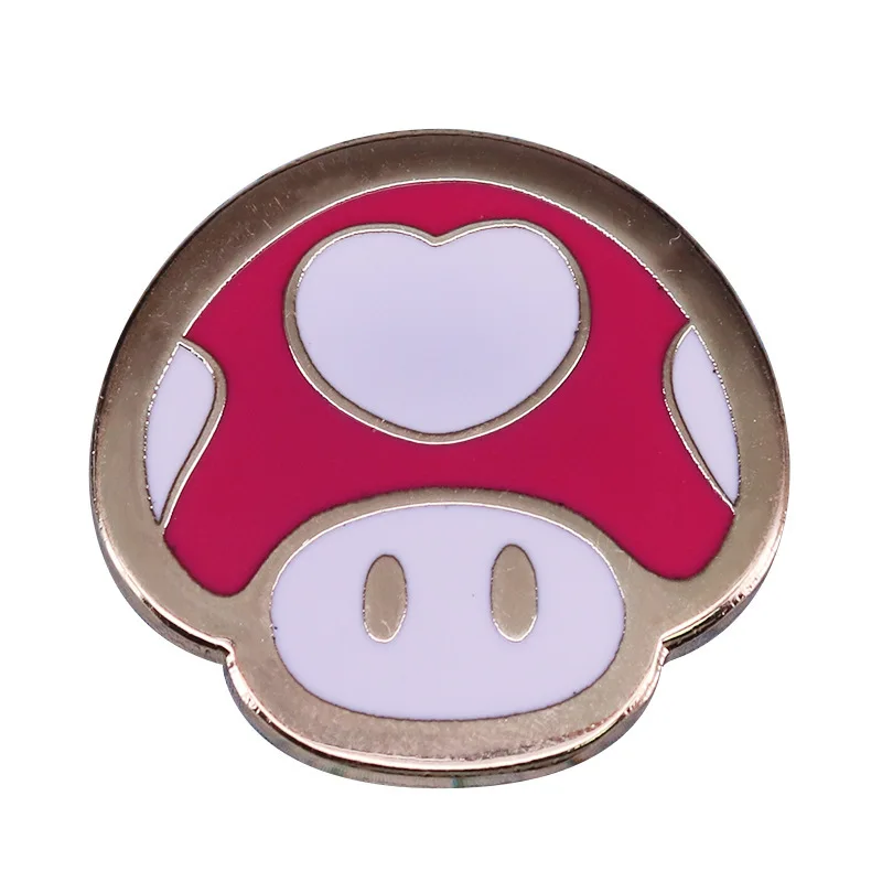 

Heart-shaped Mushrooms Enamel Pin Wrap Clothes Lapel Brooch Fine Badge Fashion Jewelry Friend Gift
