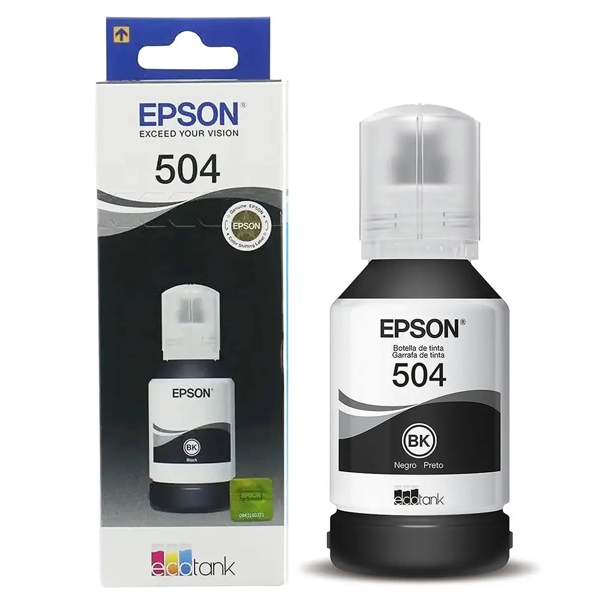 Оригинальный Epson 504 T504120 T504120AL Preta для Ecotank L4150 L4160  L6191 127 мл | Mundoware | Компьютеры и офис | АлиЭкспресс