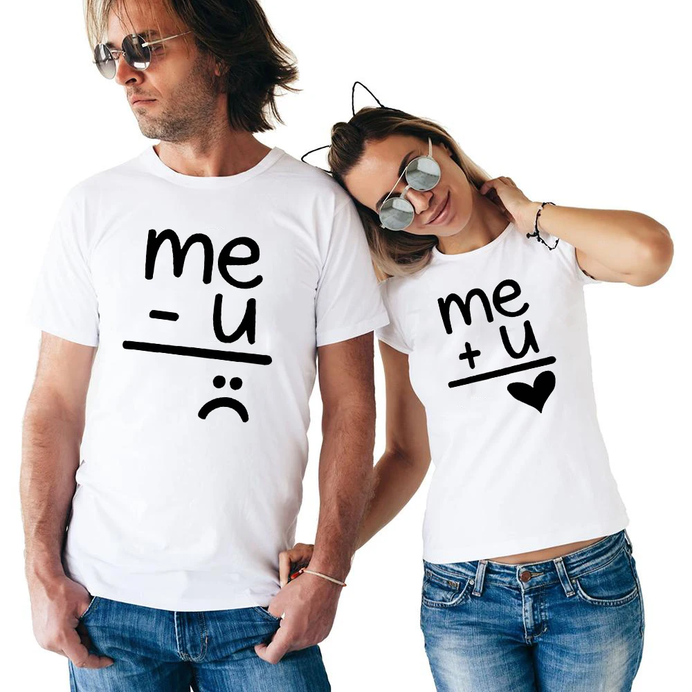 

Anniversary Gift for Lovers Matching Couple T Shirt Me+u Graphic Funny Couple Tshirts Mr. & Mrs. Husband and Wife Tshirt