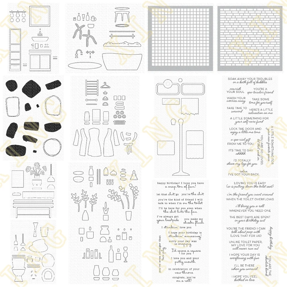 

2023New Arrival Serenity Now Metal Cutting Dies Stamps Diy Scrapbooking Card Stencil Paper Cards Handmade Album Stamp Die Sheets