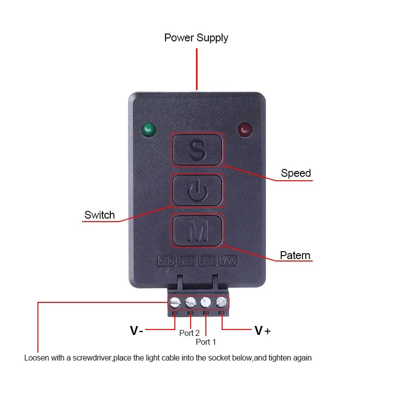 Фото контроллер argb светодиодный Bluetooth красочная музыка 2,4G 21-клавишный контроллер SPI поддерживает WS2811 UCS1903 SM16703 контроллер DMX №2