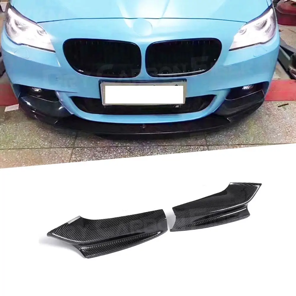 

Передние накладки для разветвителей губ из углеродного волокна, 2 шт./компл., для BMW 5 серии F10 F18 M, спортивный бампер 2011-2017, FRP, откидная крышка д...