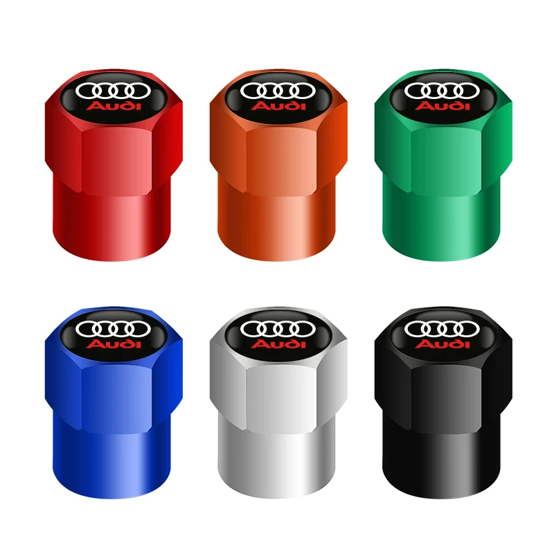 4Pcs Theft Proof Car Wheel Tires Bolt-in Valve Caps For Audi TT A1 A2 A3 A4 A5 A6 A7 A8 Q5 Q7 |