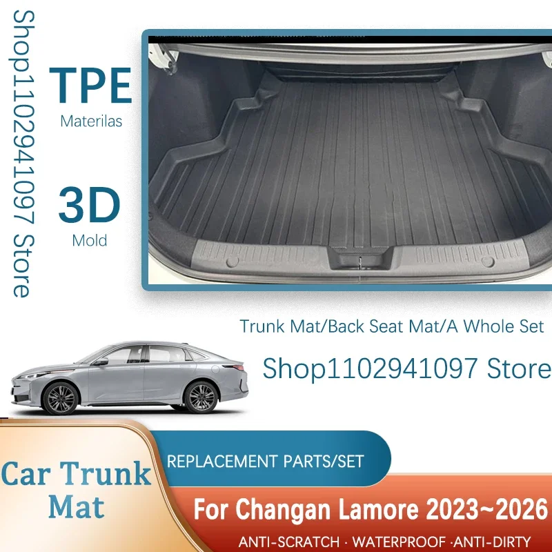 Задние коврики в багажник автомобиля для Changan Lamore Nevo A05 Eado 2023 ~ 2026