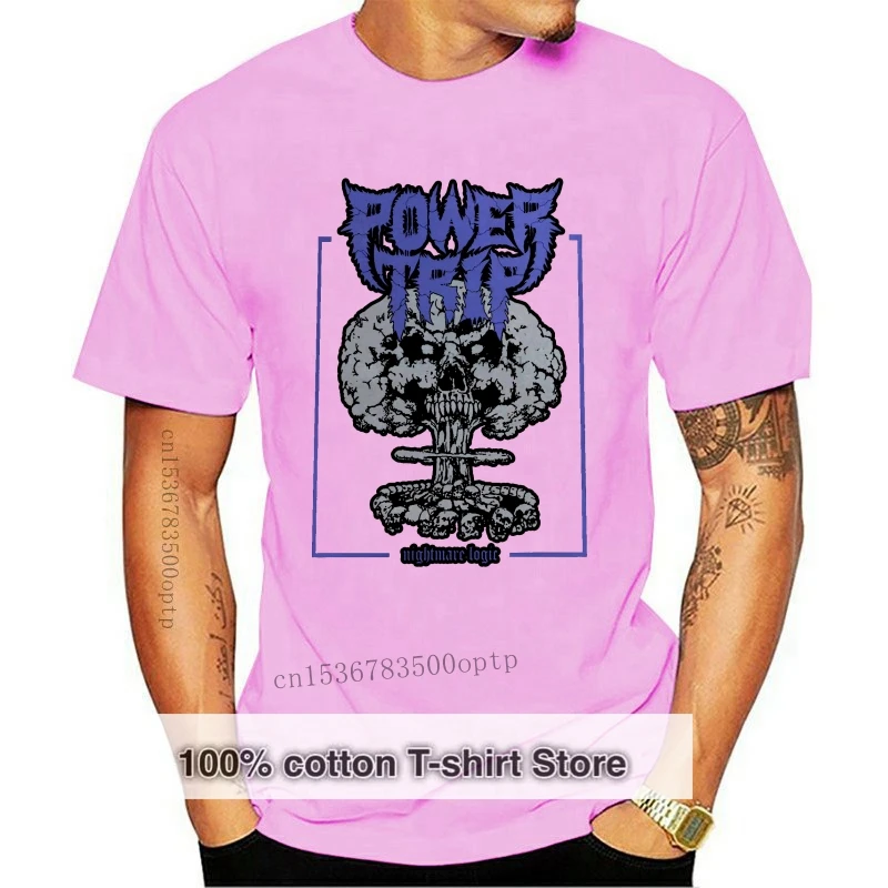 Лучшая футболка POWER TRIP 2019 с рисунком кошмара и логики забавная Футболка принтом