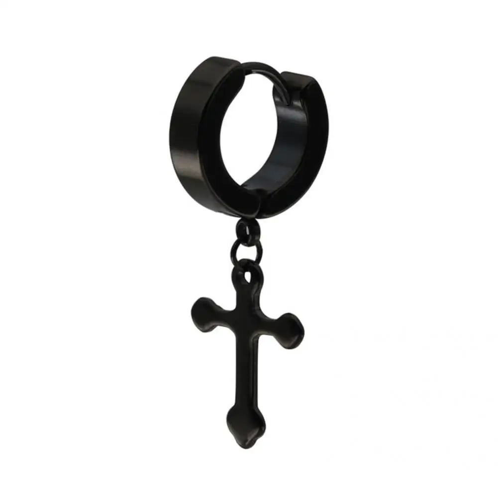 1 Pair Dangle Earring Fashion Exquisite All Match Metal Cross Drop Earring for Holiday Cross Drop Earring Dangle Earring