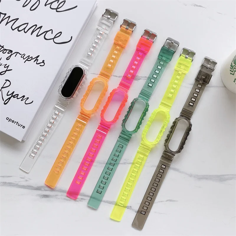 

For Mi Band 3 4 5 6 7 strap sport Silicone watch wrist Bracelet miband strap accessories bracelet smart for Xiaomi mi 7 strap