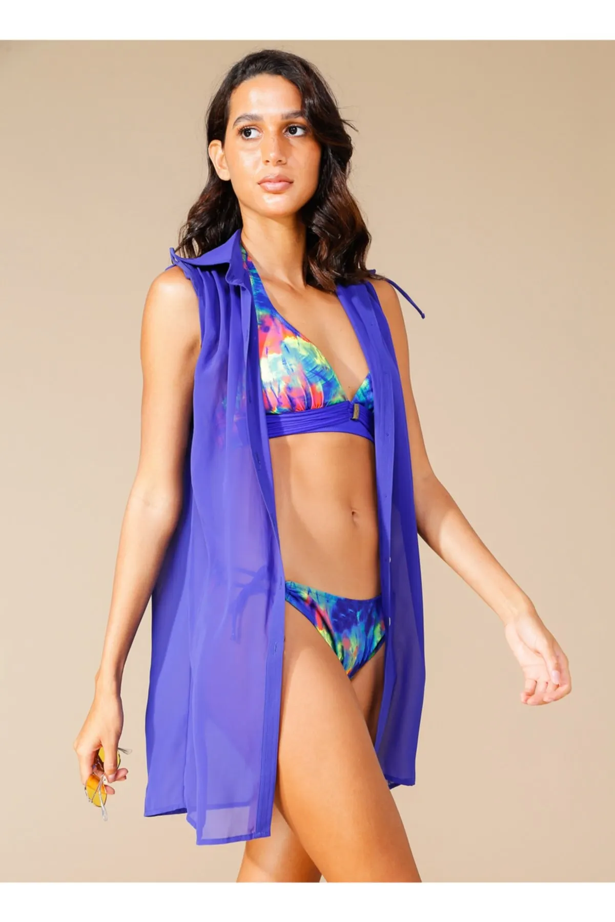 

Женская парео. Женское пляжное платье с круглым вырезом