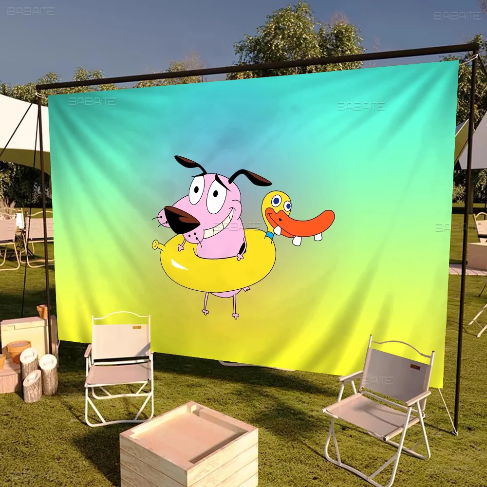 Мужество C-Cowardly D-Dog красочный флаг настенный богемный баннер Мандала домашний