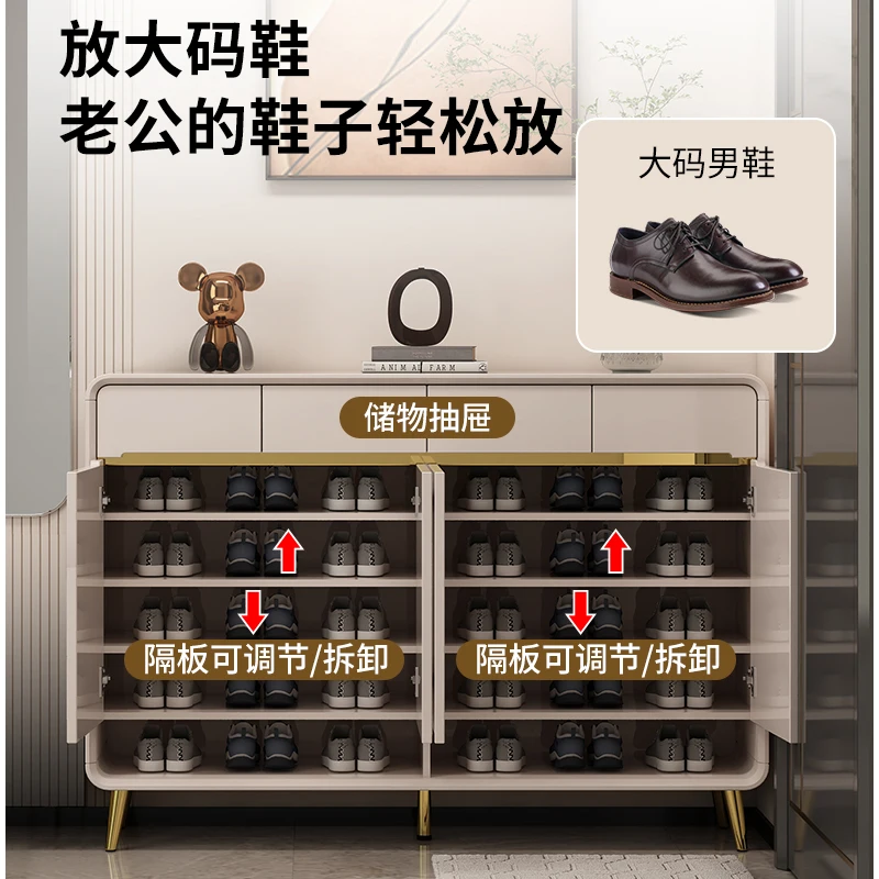 Легкий роскошный шкаф для обуви табурет бытовая дверь новый на крыльце 2024