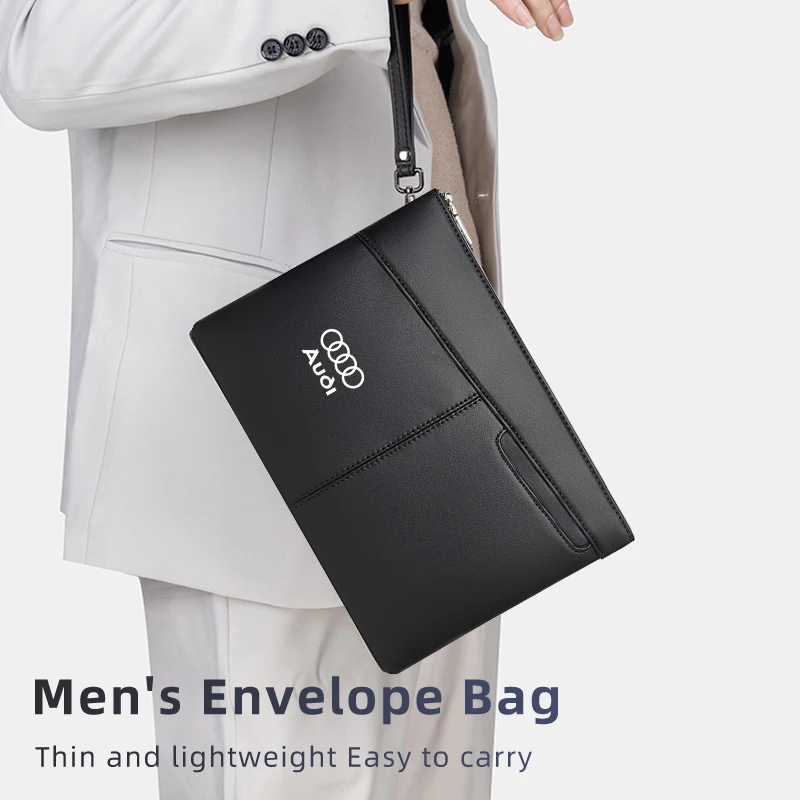 Business Fashion Men's Clutch Bag Wallet Handbag For Audi Quattro TT A3 A4 A6 A5 Q5 A1 Q7 Q3 A8 Q2 A7 Q8 RS5 RS6 RS7 S7 S8