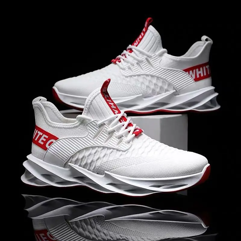 

Spring new men's casual shoes men's shoes fashion flying woven injection shoes
