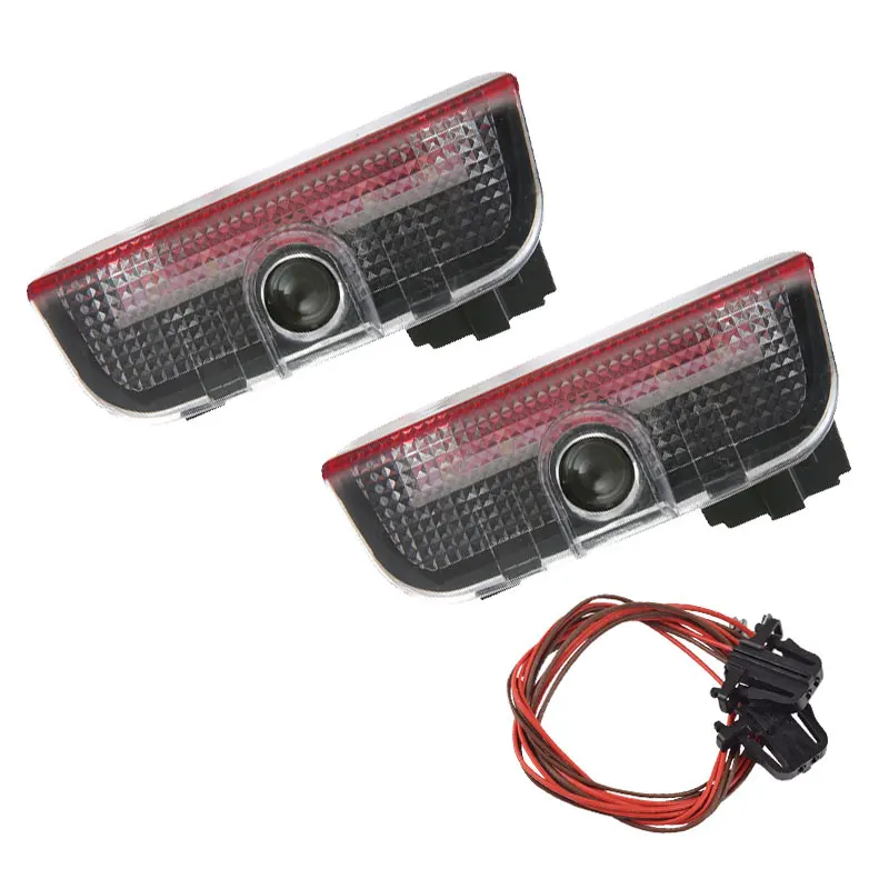 2 шт. Светодиодные автомобильные дверные фонари для VW Volkswagen Passat B6 B7 CC Golf 5 6 7 Jetta RLine R