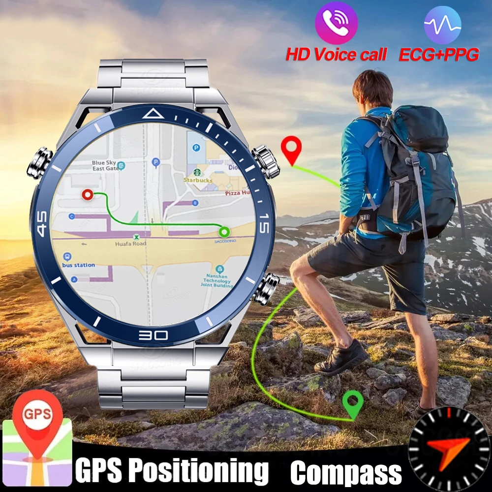 

2023 Outdoor Mens ECG Smart Watch 1.5inch 454*454 HD Screen 360mAh Dial Call Watch GPS Route Tracking Smartwatch For IOS Android