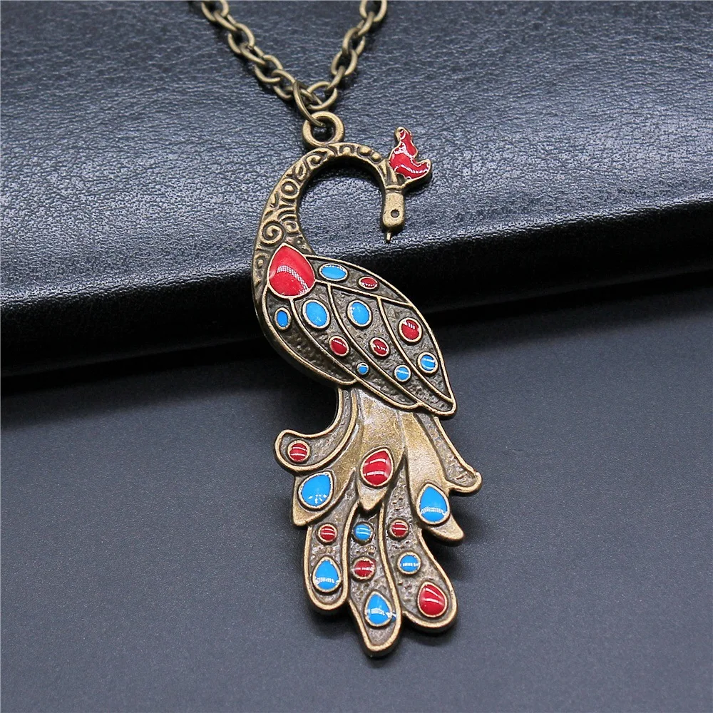 Винтажная Мода, античная бронза, цвет 60x2, 3 мм, фотоэлемент для женщин и мужчин, длинная цепь, модные ювелирные изделия, аксессуары