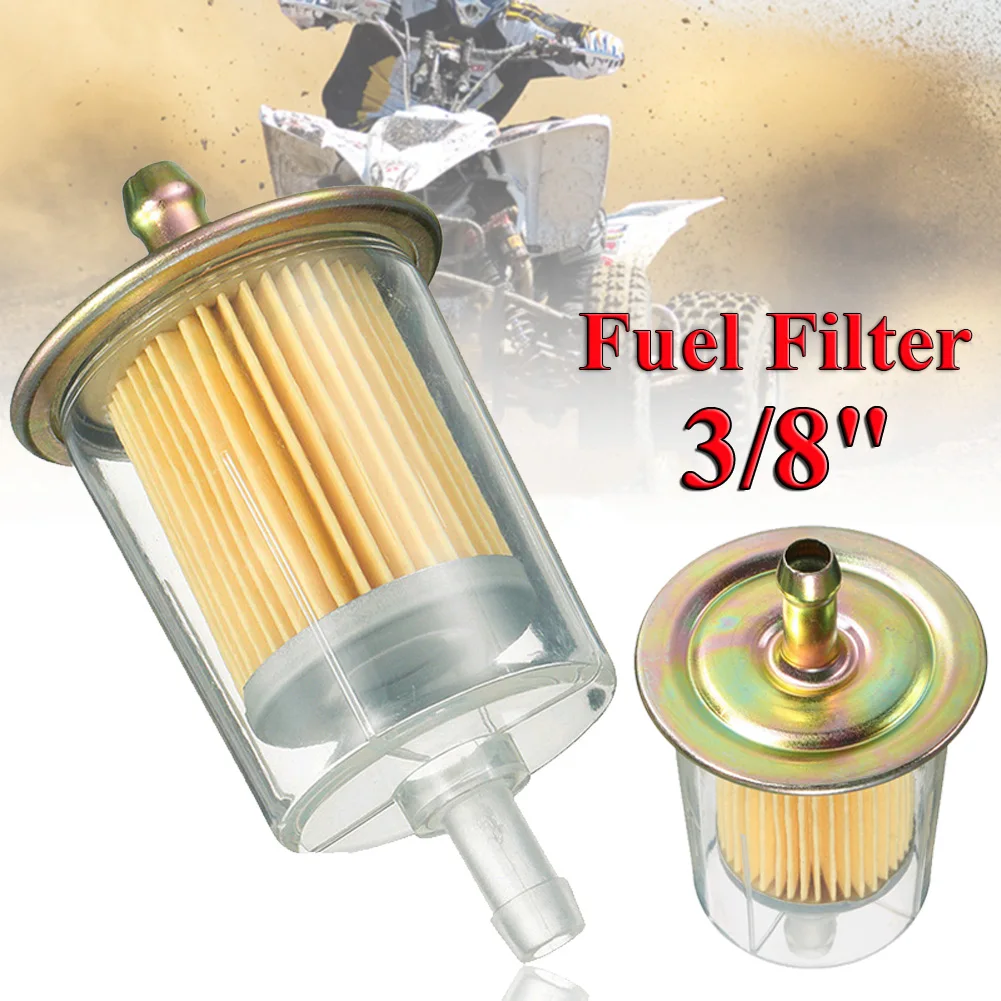 

1pc 3/8" Fuel Filters Industrial Universal Motorcycle RV's Inline Gas Fuel Line Bike ATV Go Kart Car Accessories Fuel Filters