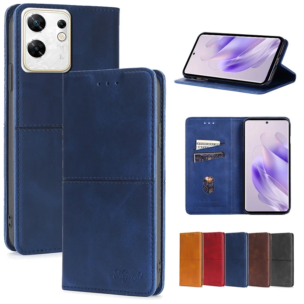 Магнитный Флип-чехол В Стиле Ретро С Слотом Для Нескольких Карт Infinix Note 40/30/12/11 Gt 10