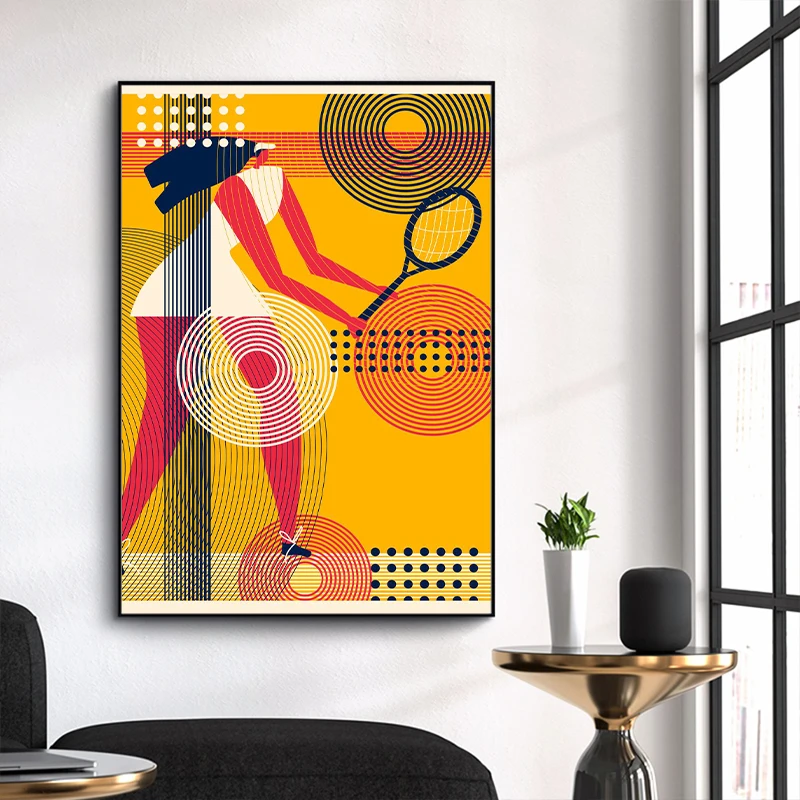 Affiche de dehors Abstraite Basket-Ball Football WePackage Levage Rugby Impression sur Toile Image dɺrt Фреска для салона