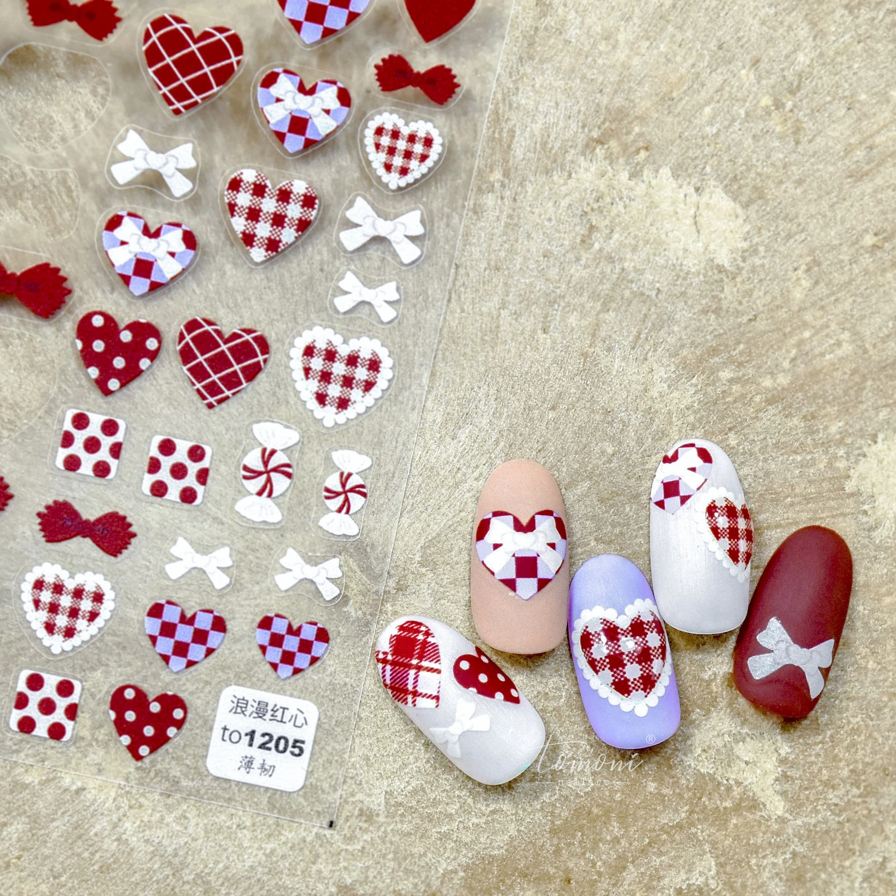 

3D Самоклеящиеся наклейки для дизайна ногтей с романтическим красным сердцем и купидоном, красивые наклейки для маникюра для девушек, оптов...