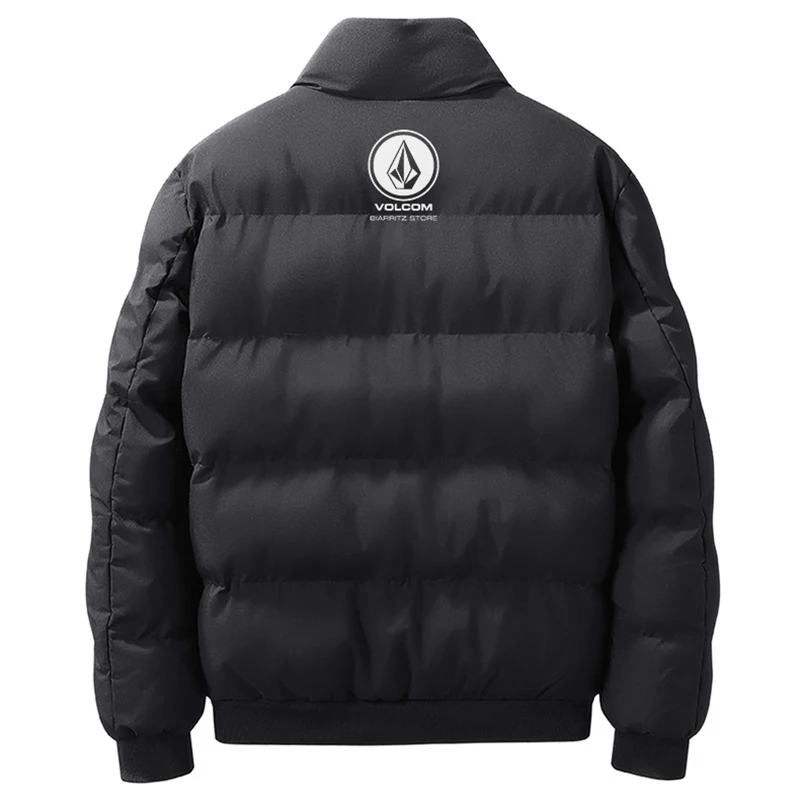 Осенне-зимняя VOLCOM модная мужская куртка на молнии с воротником-стойкой и принтом