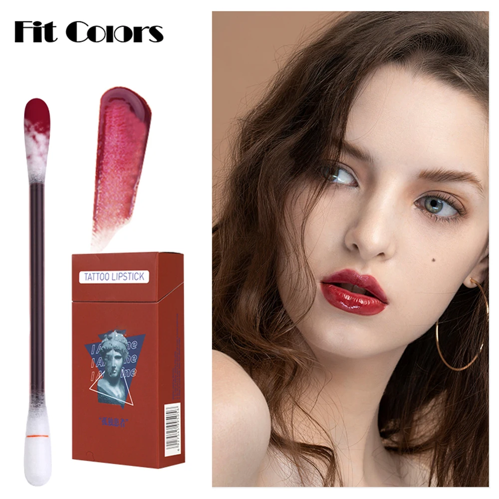 

20 Pieces/Set Lipstick Cigarette Cotton Swab Lipstick Portable Waterproof Liquid Non-Stick Cup Tattoo Lipstick Lip Tint Lipgloss