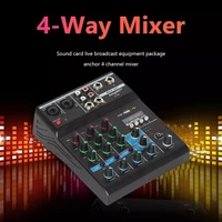 f 4a professional wireless 4 channel audio mixer portable bluetooth compatible usb sound mixing console for pc record karaoke