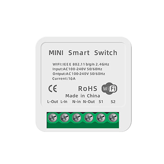 

Умный мини-выключатель Hunnesor Wi-Fi 16A