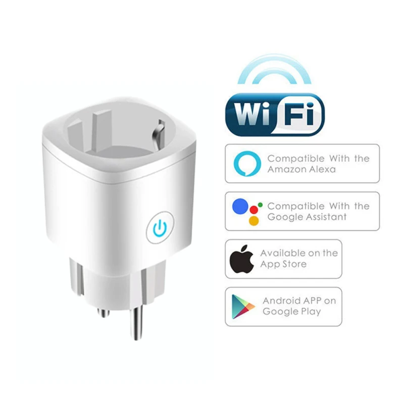 

16A WiFi Smart Plug Socket With Timing Function EU Plug Tuya Smart Life APP Control Works With Alexa Google Assistant Yandex