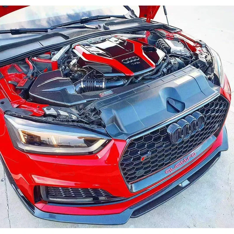 Передняя губа из углеродного волокна в стиле Karbe для Audi A5 S5 B9 2017-2020