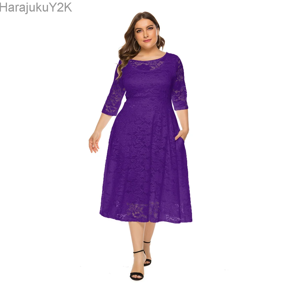 2022 New Women Plus size Dress Black White Long Sleeve Larges Big Plussize Autumn Clothes clothing Casual Wear For Female Suits