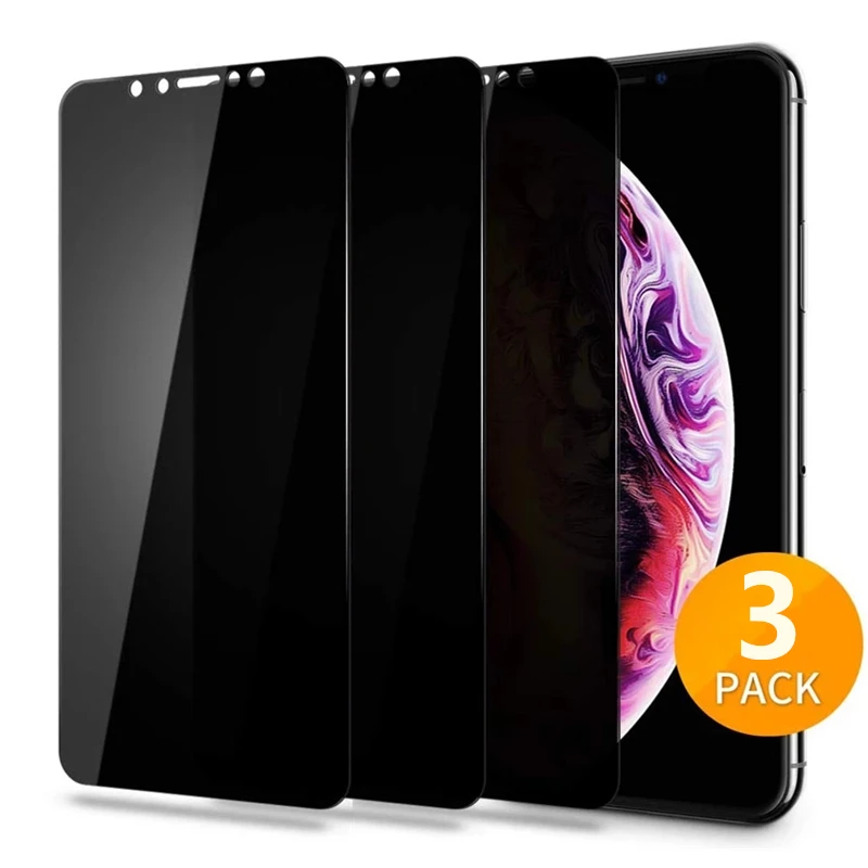 

1-3 PCS Full Screen Privacy Tempered Glass Anti-spy Film for IPhone 11 Pro Max 12 Mini X XS XR 6S 7 8 Plus Screen Protector