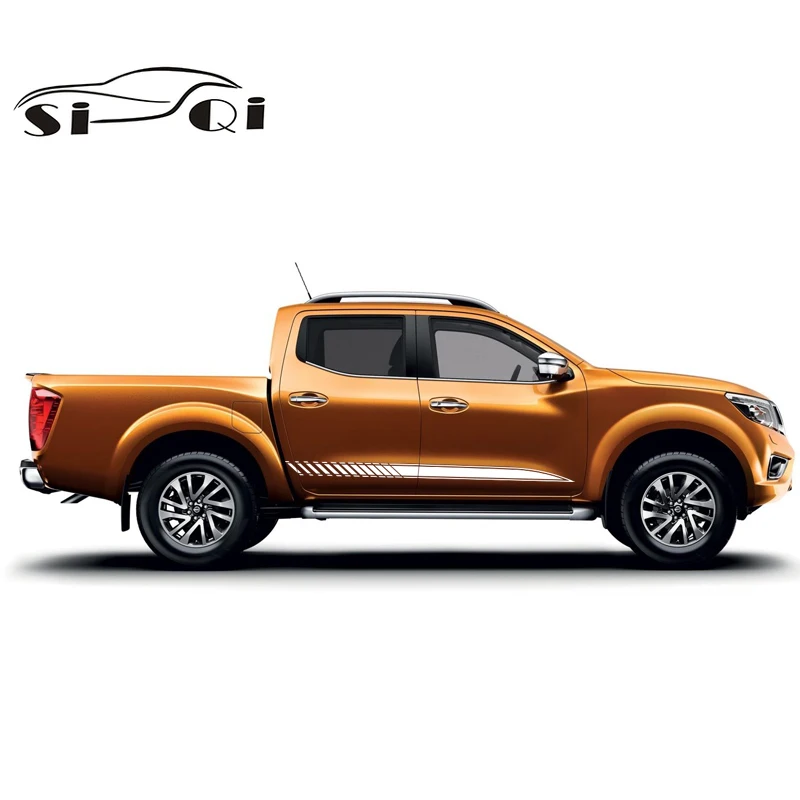 

2Pcs Stripe Side Door Graphic Vinyl Car Sticker Fit For NISSAN NAVARA 2014 2015 2016 2017 2018 Car Accessories Exterior Parts