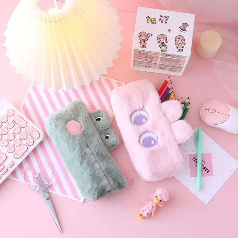 Милый кролик крокодил плюшевая школьная сумка карандаш