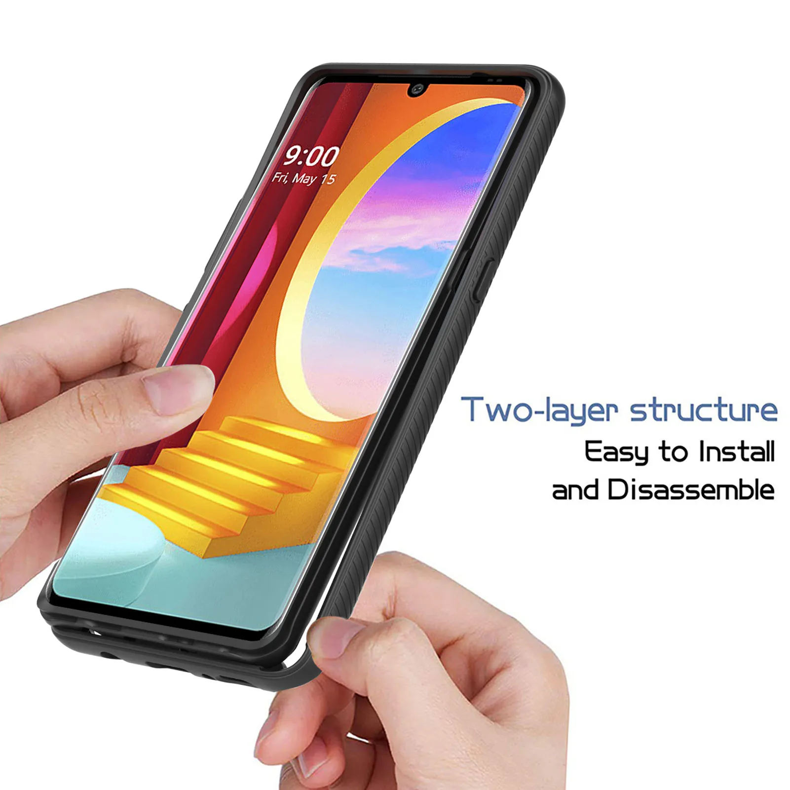 Hybrid Rugged Armor Shockproof Case For LG Velvet K92 5G K22 Stylo 6 G9 V60 V50s G8X ThinQ Soft TPU Frame Transparent Back Cover