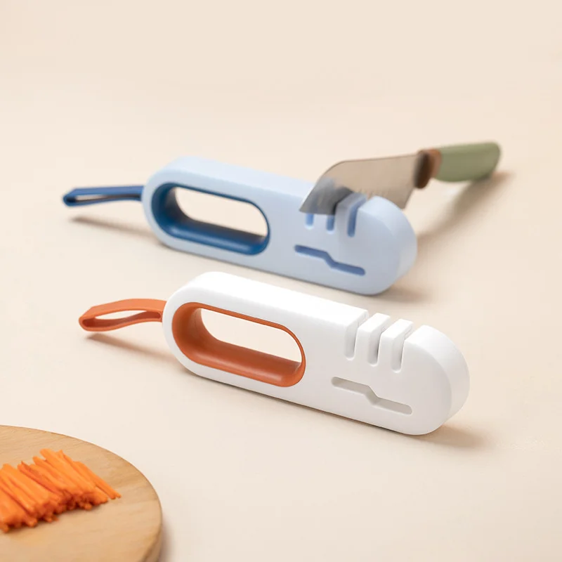 

Four in one available knife scissors multifunctional grindstone fast sharpener manual household kitchen knife easy to sharpen