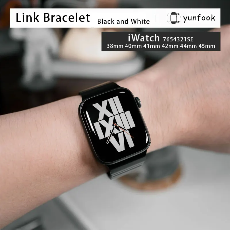 

Metal Strap For Apple Watch Band 44mm 42mm iWatch Ultra 8 7 6 5 4 3 SE 45mm 41mm 49mm Stainless Steel Wrist For Apple Watch Link