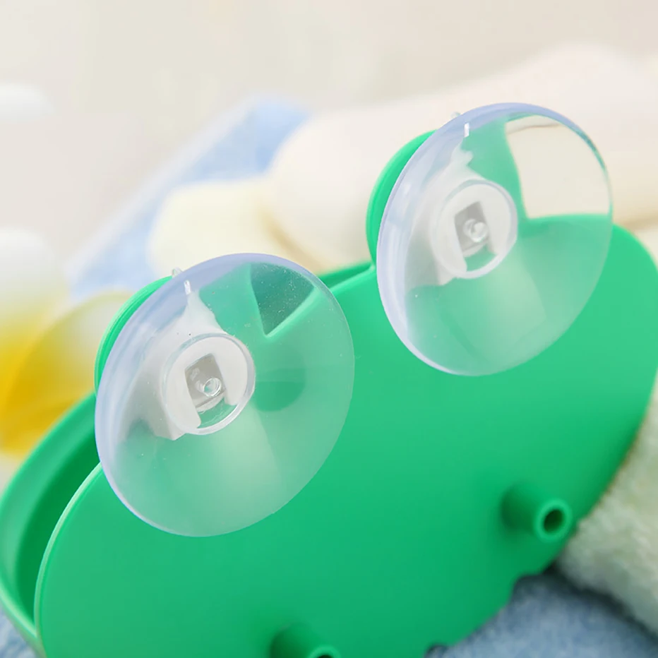 Креативный держатель мыла в форме лягушки для прочной душевой стены сливная вода