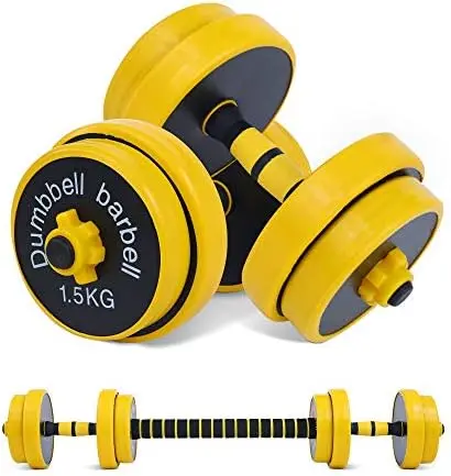 

Dumbbell Set, Weights Adjustable Barbell Pair, Home Weights 2-in-1 set, 22-33-44-55-66-88 Non-Slip, All-, Gym