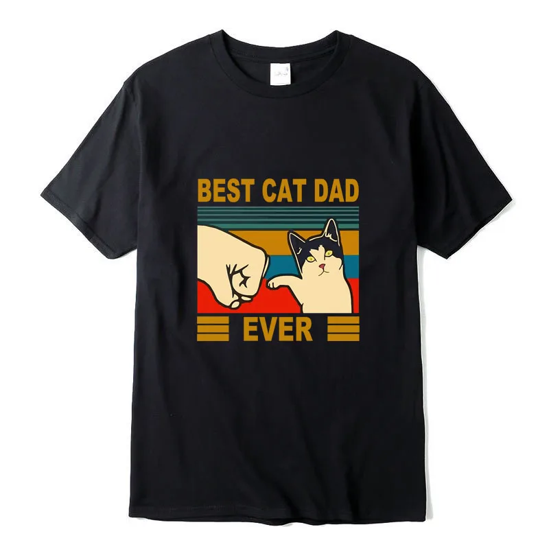 

Summer 2022 Men's T-shirt BEST CAT Printing Cotton Tshirts Funny Design Casual Loose O-neck fashion T-shirt Male Tops