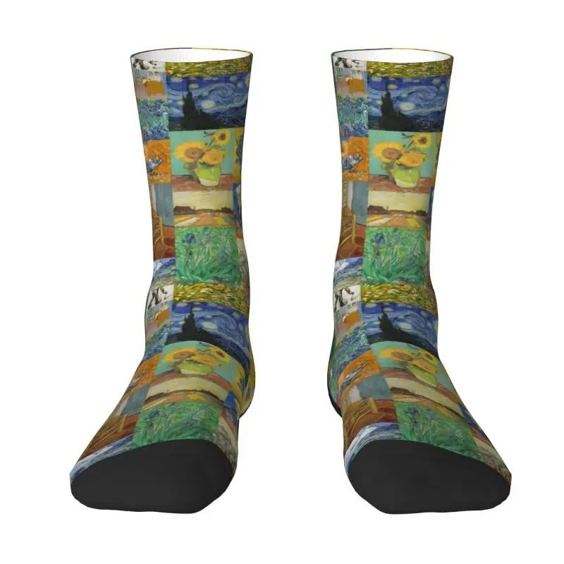

Винсент Ван Гог картина коллаж платье носки для мужчин женщин теплые модные новые короткие носки