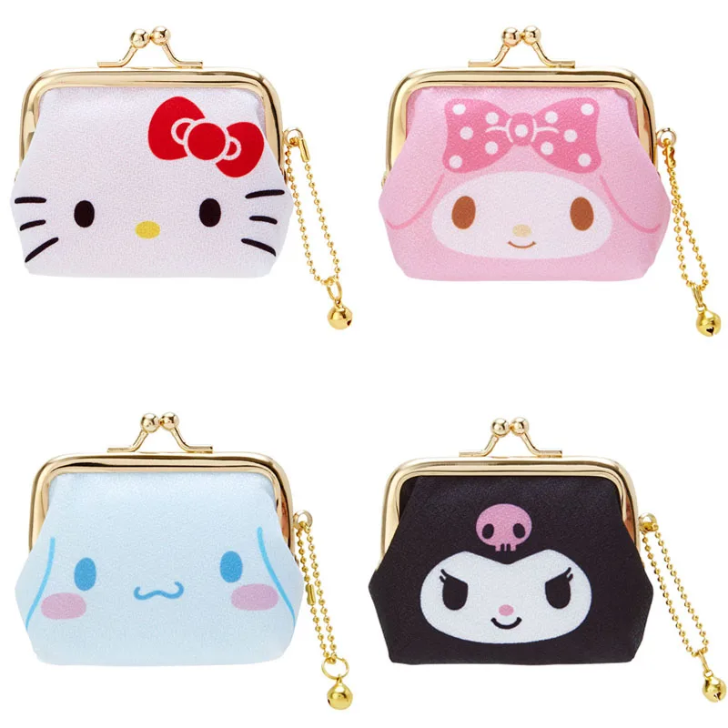 

Kawaii Sanrio Wallet Hellokittys Kuromi My Melody Cinnamoroll Cartoon Portable Lock Earphone Bag Zero Wallet Toy for Girls Gift