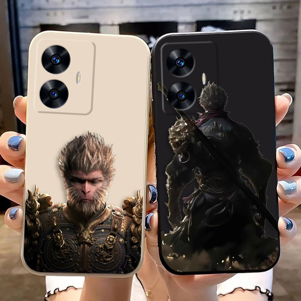 Black Myth Wukong Phone Case For Realme C65 C63 C53 C35 C55 C33 C30 C21Y C20 C12 C11 GT 2 XT NARAO 20 30 50 Funda Capa