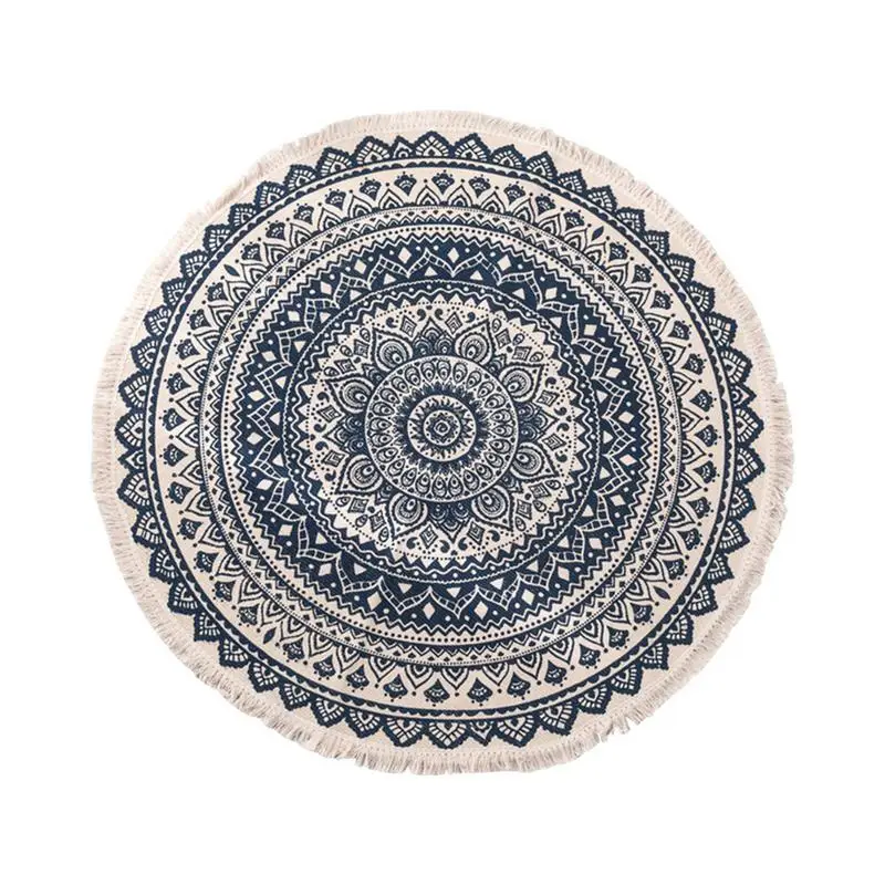 

Modern Bohemian Style Small Area Rug Cotton Washable Reversible Decorative Non-slip Round Rug For Floor Mat Carpet Rugs