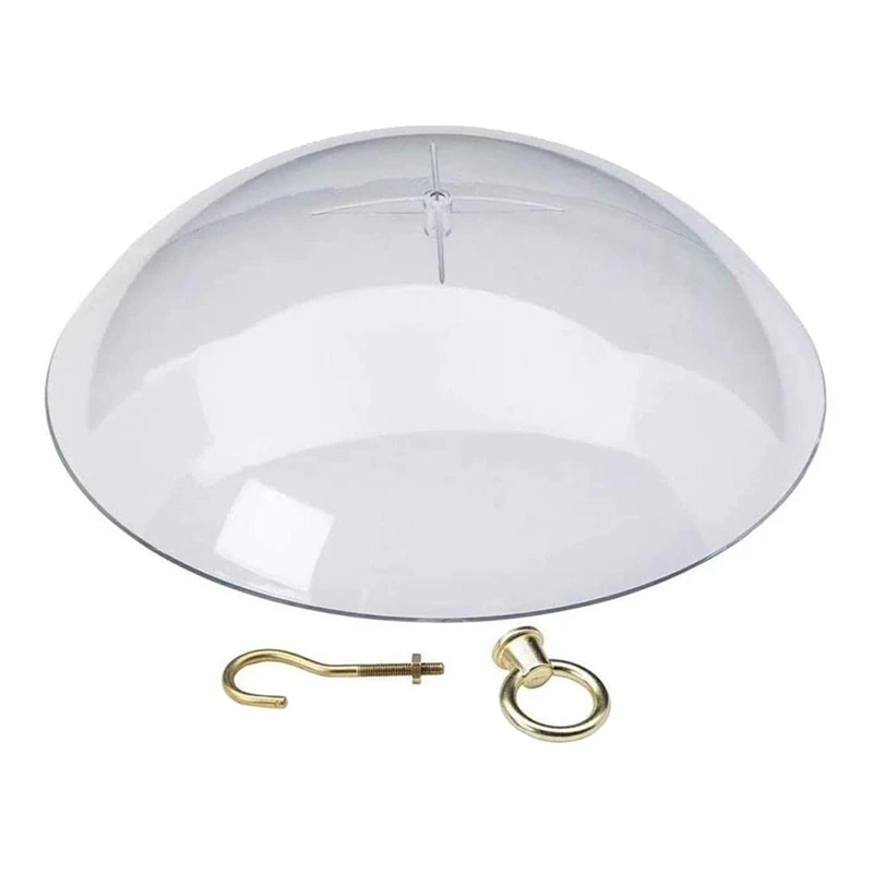 

3-кратный защитный купол для подвешивания кормушек для птиц, кормушки для птиц, защита от дождя, прозрачная перегородка для белки