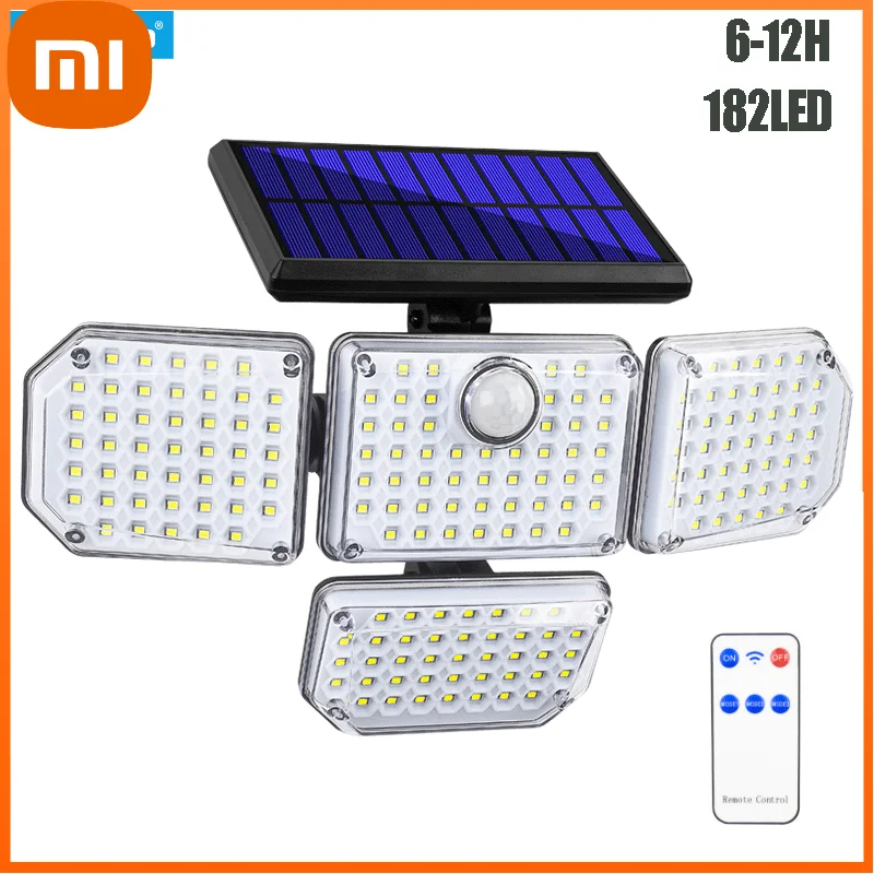 

Xiaomi garden outdoor lamp four lamp cap 181 LED solar LED outdoor lamp IP65 waterproof human body automatic induction light