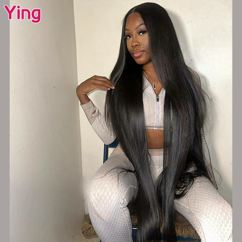 Ying 200% бордовый 99J Цветные 13x6 кружевные фронтальные парики Прямые человеческие