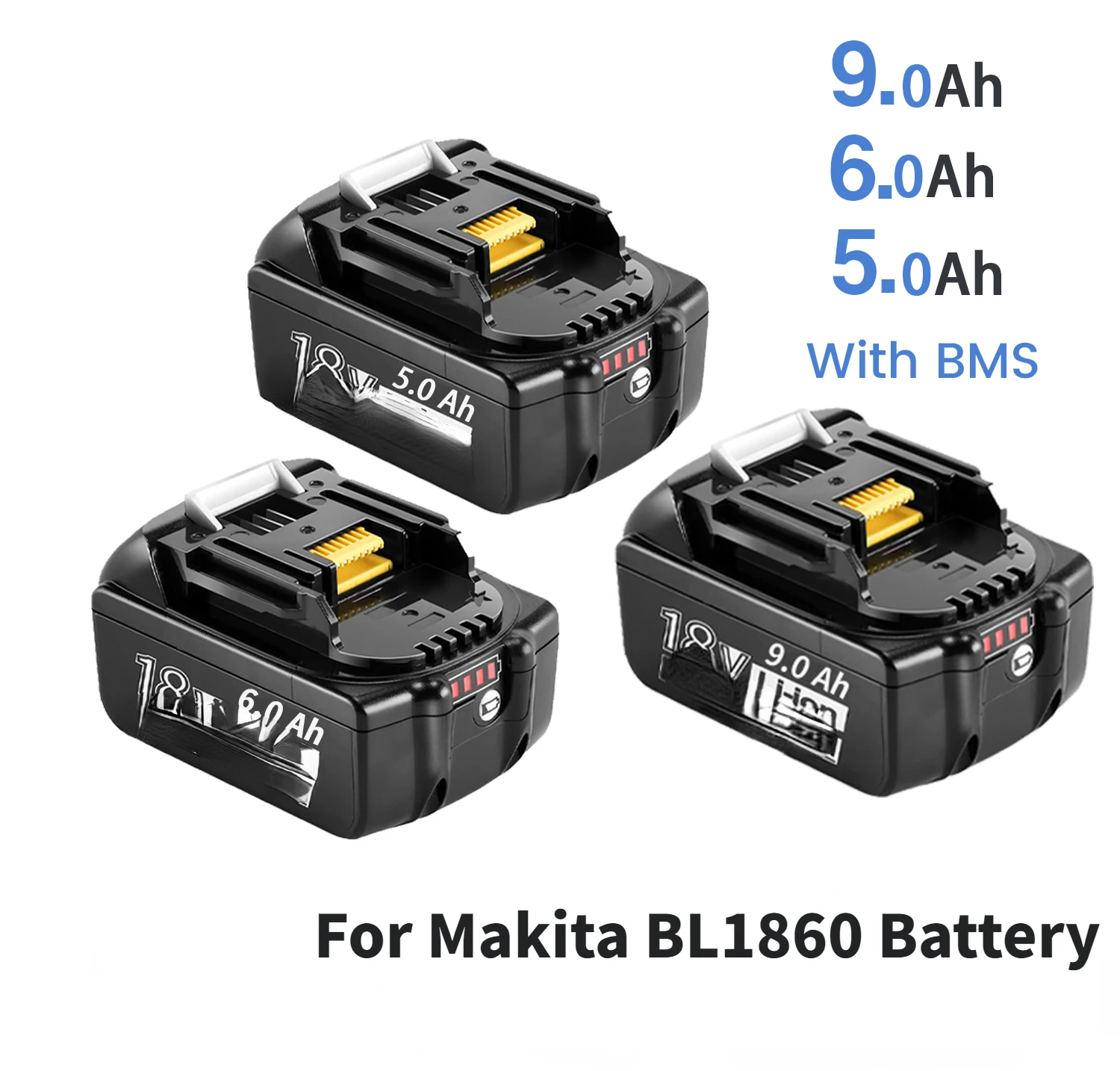 

100% оригинал для Makita 18 в 6000 мАч перезаряжаемый аккумулятор для электроинструментов со светодиодом Li-Ion Замена LXT BL1860B BL1860 BL1850