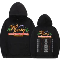 rap bad bunny un verano sin ti graphics hoodie men women hip hop hoodies music album worlds hottest tour 2022 print sweatshirt