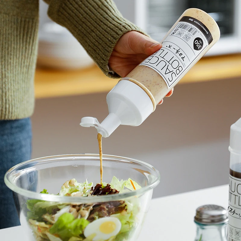 Бутылки для приправ 350 мл бутылка кетчупа горчичного салата с крышками кухонный